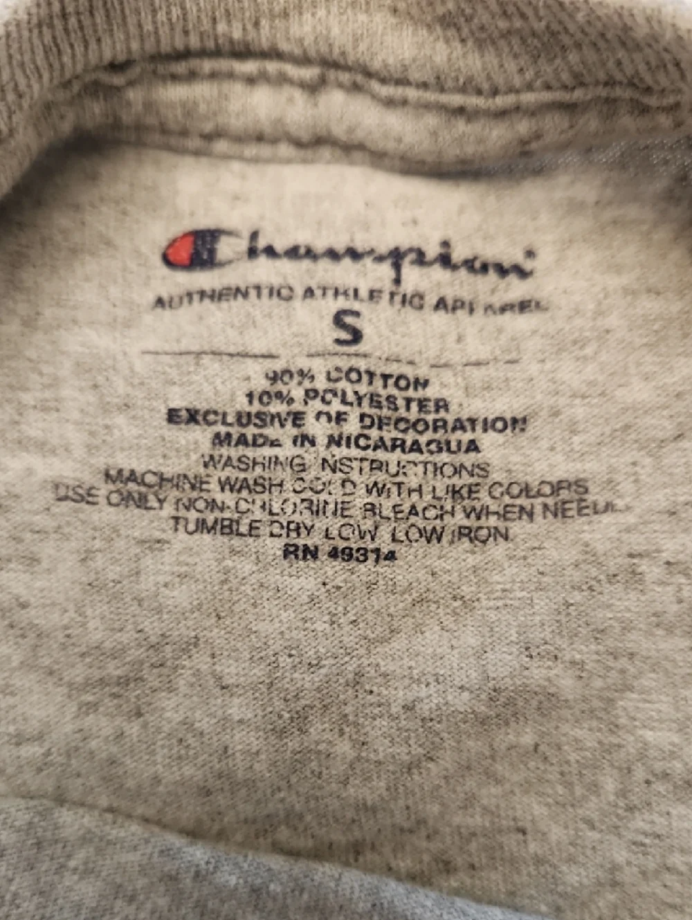 Champion Gray Short Sleeve Tee with Red & White Florida A&M University Print - Picture 6 of 6